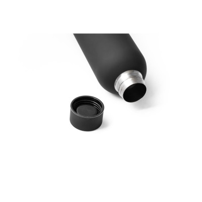 ODIN. Double wall vacuum stainless steel (36 recycled) bottle with rubber coating 550 mL